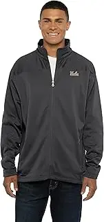 Vantage Apparel Men's Collegiate Full Zip Soft Shell Micro Fleece Jacket, Dark Gray, Large, Dark Gray, Large, Team Color, Large