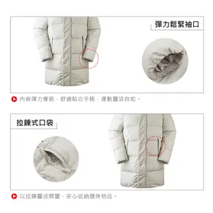 The North Face 男 600FP 長版防風防潑羽絨外套《淺灰》7W7K/登山/保暖外套/ (8.5折)