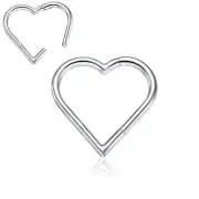 2 Pcs Heart Daith Piercing Jewelry, Hypoallergenic Clicker Hoop, 16G Rook Car...