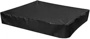 Waterproof Sandpit Cover, 120 x 120 x 20 cm, Dustproof Sandpit Cover, Oxford Fabric, Black Sandpit Cover with Drawstring for Sandpit, Pool, Patio, Garden