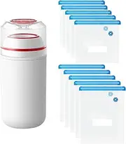 [Vacbird] Portable Handheld Vacuum Sealer Machine, Battery Powered Cordless Food Saver Vacuum Sealer, 10 PCS Reusable Sous Vide Bags Set