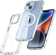 Yzoiko Fits iPhone 13&iPhone 14 Phone Case -Compatible with Magsafe, Military-Grade Protection, Slim Translucent Matte Back for iPhone 13&iPhone 14 Case, Clear