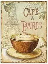 Krouterebs Retro Metal Tin Sign French Provincial Country Rustic Wall Decor Metal Wall Plate Vintage Tin Sign for Street & Home Bar Club Kitchen Restaurant Wall Art Decor Plaque Signs 6"x 8"