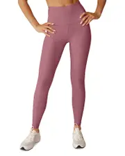 Spacedye Caught In The Midi High Waisted Legging in Orchid Blossom Heather