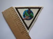 Girl Scout Brownie AROUND THE WORLD TRY-IT Small Globe Friendship Patch Badge