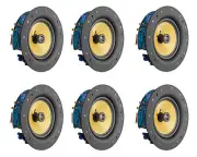 6 Pack - TDX 8" 2-Way Ceiling Wall Home Theater Speaker Flush Mount White New