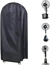 SUNSURE Industrial Spray Fan Cover 600D Heavy Duty Portable Mist Fan Cover Outdoor Waterproof Pedestal Stand Misting Cooling Fan Covers Electric Fan Dust Cover (M: 70x30x160cm)