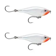 2x Rapala 8cm X Rap Twitchin' Mullet Slow Sink Glidebait Fish Lure -Glass Ghost