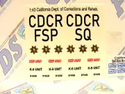 California Dept of Corrections & Rehab Police 1/43 Water Decals Fits Vans SUVs