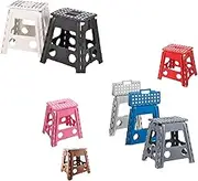 1x Folding Step Stool Portable Plastic Foldable Chair Store Flat Outdoor 39cm
