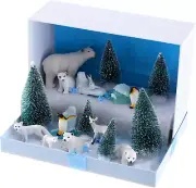 Polar Animals School Projects Set Diorama Supplies Kit Figurine Toys Model Diora
