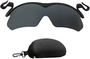 Clip Cap Sports Sunglasses, Mens Clip on Hat Sunglasses for Fishing Biking Hiking Cycling UV Protection Eyewear with Case