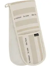 [Ladelle] La Casa Double Oven Mitt in Taupe