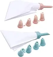 BEBEMOKO 2 Pack Icing Piping Bags Reusable Pp Material Versatile for Cake Cookie Biscuit Decorating Random Color