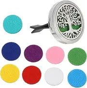 JECOMPRIS Locket Pendant Car Aromatherapy Clip Scent Diffuser Car Diffuser Vent Clamp Aroma Clip Diffuser Essential Oil Diffusers Car Vent Oil Diffuser Freshener Hollow Out Stainless Steel