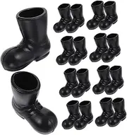 UPKOCH 10pairs Mini Boot Ornaments of Decorative Christmas Shoes Statues for Mini House Decor Crafts Desktop Accessories Creativity Adorable Xmas Props