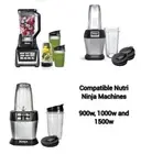 Spare Replacement 1000 1500 900 3x Medium 24oz Cups + Blades for Nutri Ninja