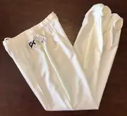 GK MENS X-SMALL HVYWT GYMNASTICS COMPETITION N/S WHITE STIRRUP PANTS AXS NWT!