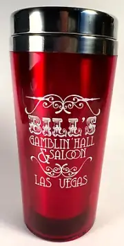 Bill's Gamblin' Hall & Saloon (Cromwell) Las Vegas Strip Insulated Tumbler NWT