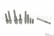 9Pcs Socket Adapter Set Hex Shank to 1/4" 3/8" 1/2" Impact Industrial Drill New