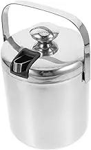 1 Set Thickened Double Wall Stainless Steel Ice Cube Bucket with Lid for Wine and Beverage Chilling for Parties Bars and Outdoor Events