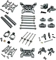 EHJRE DIY Metal Parts Set for RC Cars, Upgrade Kit for Model 1/10 10208 V1 V2, Titanium