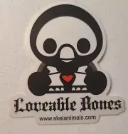 Skelanimal sticker, Pudge the Turtle