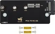 PCIe to M.2 Adapter (B) Compatible with Raspberry Pi Compute Module 4, Supports NVMe Protocol M.2 Solid State Drive and 2242/2260/2280 Sizes of M.2 Solid State Drive, High-Speed Reading/Writing