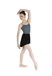 Body Wrappers 990X Black Women's Extra Large Tapered Pull-On Mock Wrap Skirt