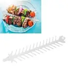 (Dragon Shape)Flat Double Pronged Skewers Stainless Steel Reusable BBQ AU