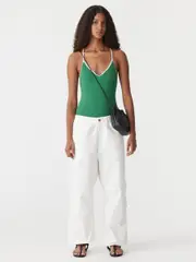 Crushed Cotton Parachute Pant