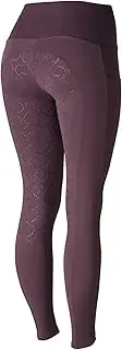 [HORZE] Womens Gillian Silicone Full Seat Tights - Vineyard Wine Red - 22