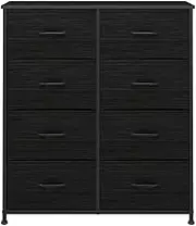 Ovela 8 Drawer Storage Chest (Wood Grain Black) - OVCHSTD8WBA