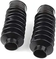 QXKSPG Motorcycle 41mm, Fork Covers Front Rubber Gaiters Gators Shock Boots, for Harley, Softail FXST Dyna FXDWG Car Front Suspension Top Cap