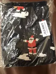 Old Navy Draw String Style Flannel Pajama Pants Santa Claus Cocoa Adult L