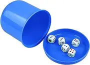 Bar Dice Cup Set - Dice and Cup Set - Dice Cup with Lid Includes 5 Dices, Dice Shaker Board Games, Birthday Dice Stacking Games for Bar