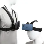 Mobile Phone Chest Strap Harness Mount Head Strap Holder Kit for POV/VLOG,Cel...