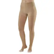 Ames Walker Signature Sheers Open Toe Compression Pantyhose Nude S 20-30 #268