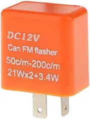 SQUDYO 2Pin Electronic Flasher Relay Fix for LED Turn Lamp Flash 12V