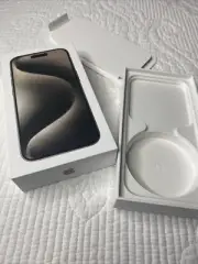 Apple iPhone 15 Pro White Titanium 1GB **EMPTY BOX ONLY**