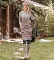 Sundance Size Medium Elise Lighthouse Wool Blend Sweater Dress