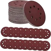100pcs Red Sandpaper Sheets Detailed Sander Sandpaper Discs for Wood Sanding Discs Backing Pads Grinding Tool Attachment