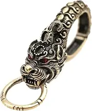 [Generic] Vintage Keychain Brass Dragon Design Swivel Snap Hook Handmade Key Chain Keyring Carabiner Clip Bottle Opener