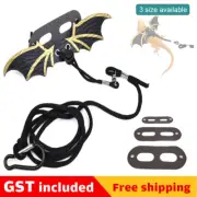 Lizard Harness Leash Reptile Dragon & Cool Leather Wings Adjustable Bearded