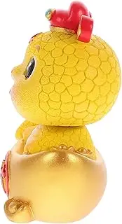 Alipis Snake Bobblehead Figure Charming Ornament for Desk Shelf Car Dashboard Symbol of Fortune Wealth Home Decor