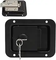Van Door Lock - Flat Lock Trailer 5X4Inches Stainless Steel Car Lock - Heavy Duty Door Lock with 2 Keys High Security Rustingproof Embedded Car Accessories for Truck