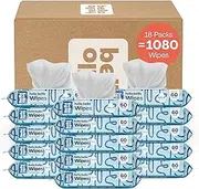 Hello Bello Extra Gentle Unscented Baby Wipes - Plant Based - Made with 99% Water and Aloe for Babies and Kids - 1080 Count