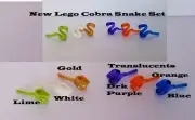 New Lego Cobra Snake Set of 6 Clear See Thru Gold White Green Orange Purple Blue
