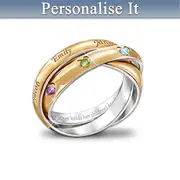 A Heartfelt Bond Mum Personalised Engraved Birthstone Ring