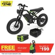 GREENWORKS 60V 1 x 8Ah 20? Fat Tyre All Terrain E-Bike Kit 7404007AU-KIT